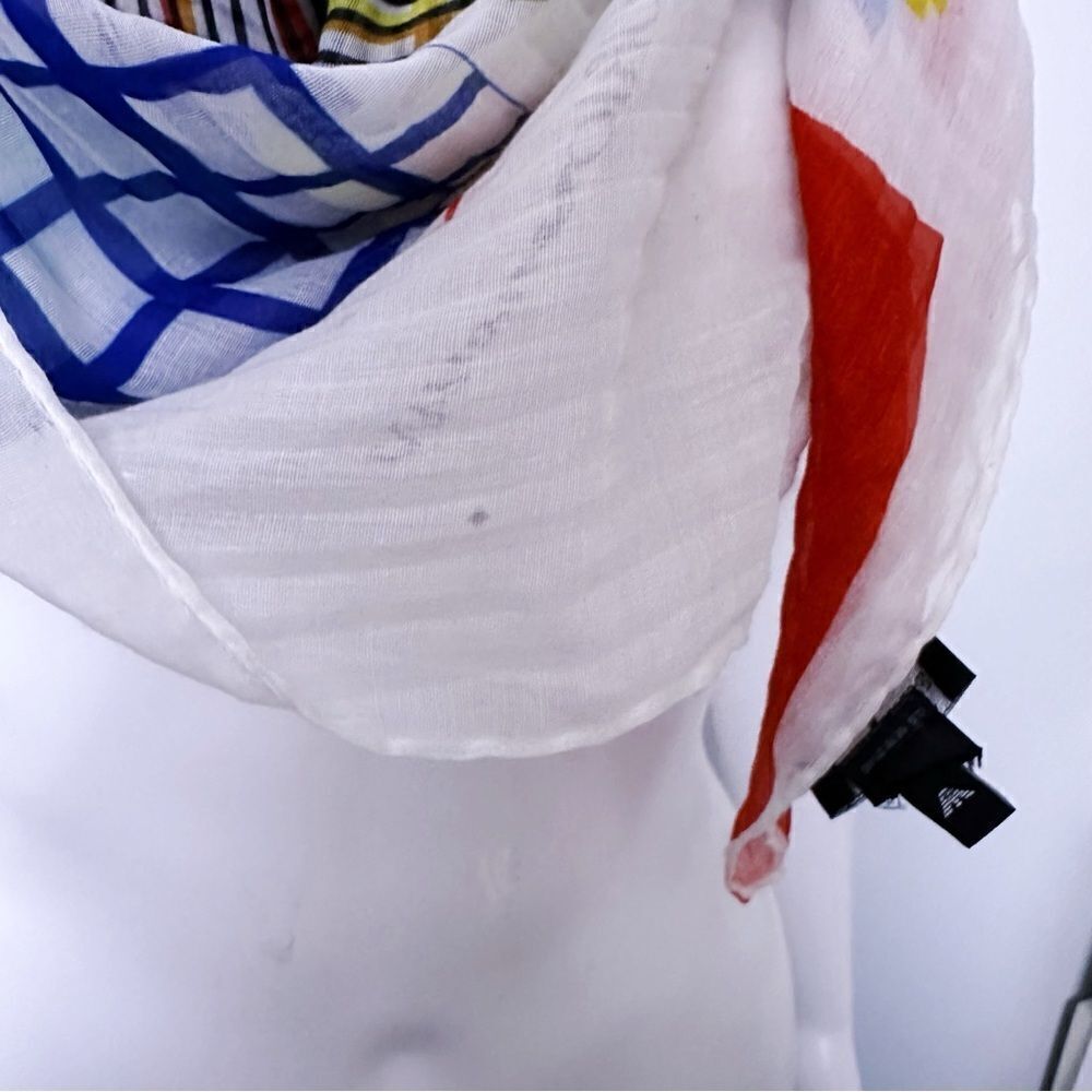 ᴇᴜᴄ ᴇᴍᴘᴏʀɪᴏ ᴀʀᴍᴀɴɪ ꜱɪʟᴋ/ᴄᴏᴛᴛᴏᴍ ʙʟᴇɴᴅ ʟɪɢʜᴛᴡᴇɪɢʜᴛ ɢᴇᴏᴍᴇᴛʀɪᴄ ꜱᴄᴀʀꜰ ꜰᴏᴜʟᴀʀᴅ - Picture 5 of 17